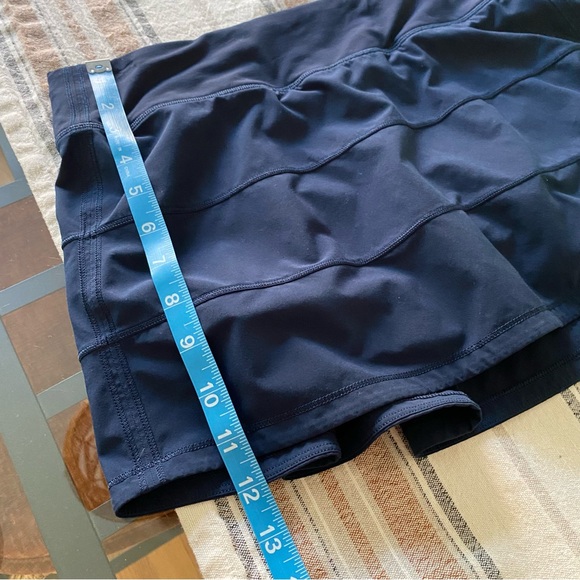Lululemon True Navy Blue Pace Rival Mid Rise Skirt Skort 8 - Picture 13 of 15